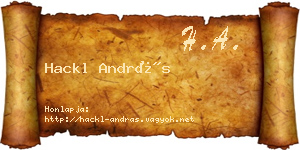 Hackl András névjegykártya