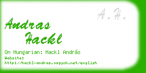 andras hackl business card